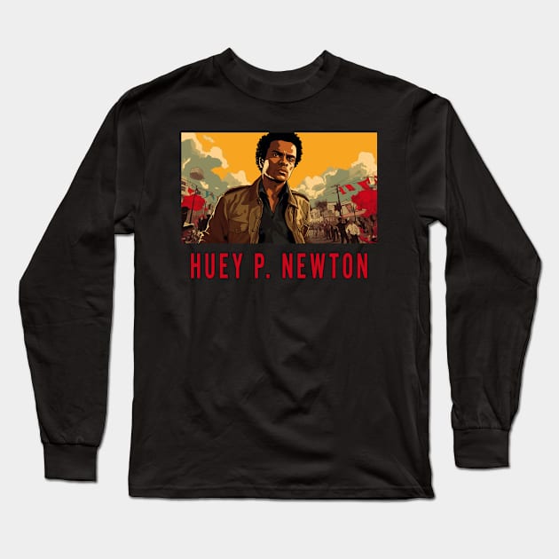 Huey Newton Long Sleeve T-Shirt by UrbanLifeApparel